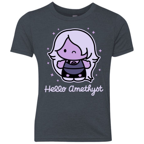 T-Shirts Vintage Navy / YXS Hello Amethyst Youth Triblend T-Shirt
