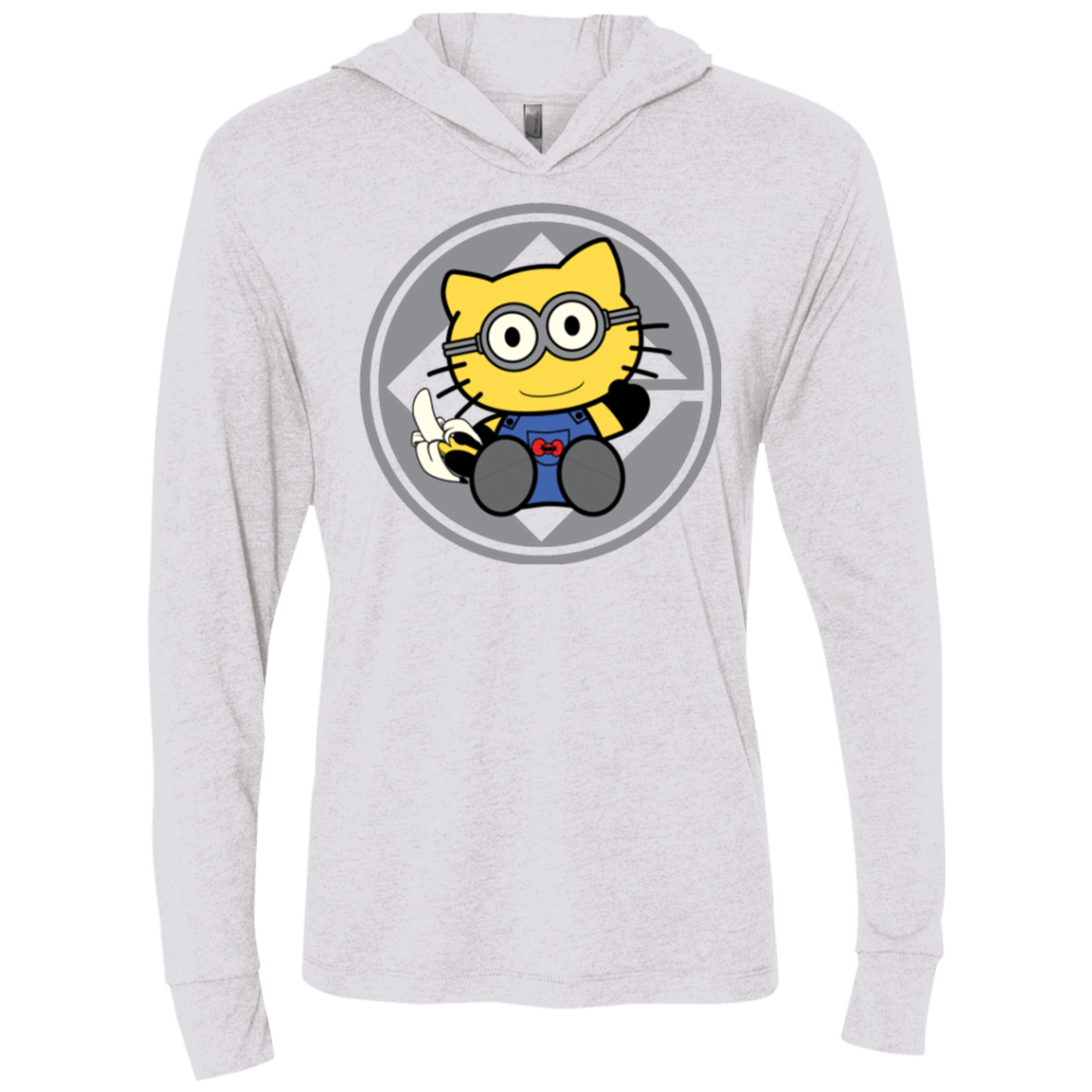 T-Shirts Heather White / X-Small Hello Banana Triblend Long Sleeve Hoodie Tee