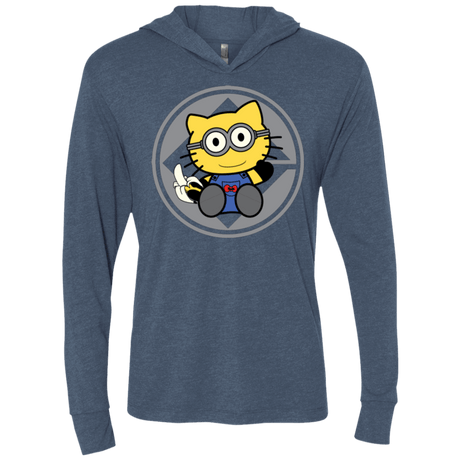 T-Shirts Indigo / X-Small Hello Banana Triblend Long Sleeve Hoodie Tee