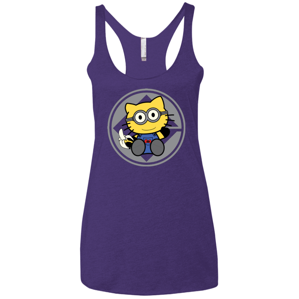 T-Shirts Purple / X-Small Hello Banana Women's Triblend Racerback Tank