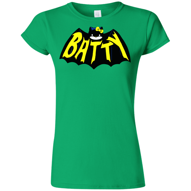 T-Shirts Irish Green / S Hello Batty Junior Slimmer-Fit T-Shirt