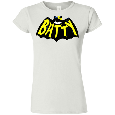 T-Shirts White / S Hello Batty Junior Slimmer-Fit T-Shirt