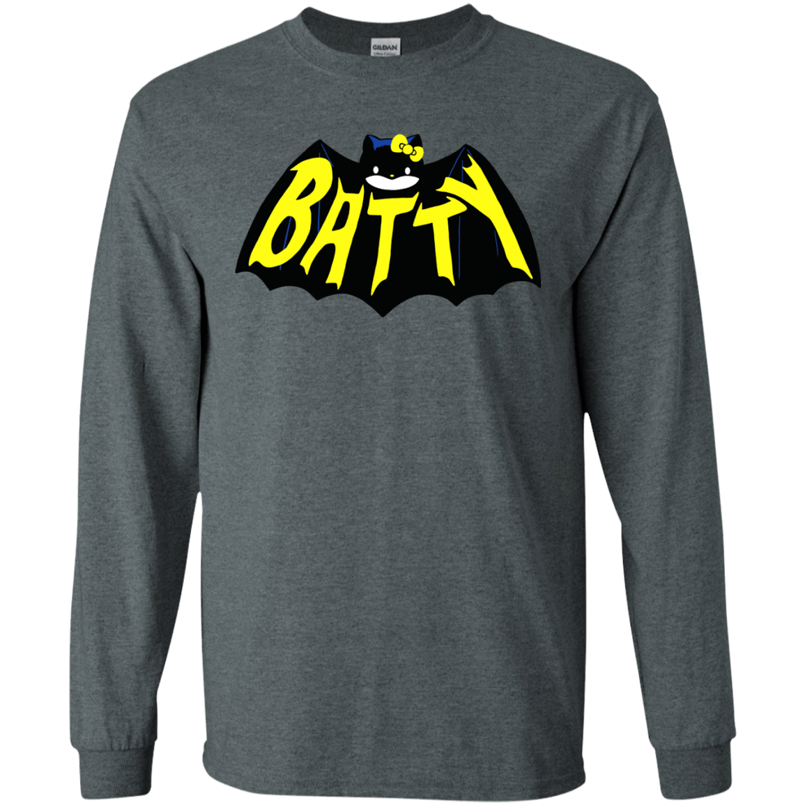 T-Shirts Dark Heather / S Hello Batty Men's Long Sleeve T-Shirt