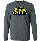 T-Shirts Dark Heather / S Hello Batty Men's Long Sleeve T-Shirt