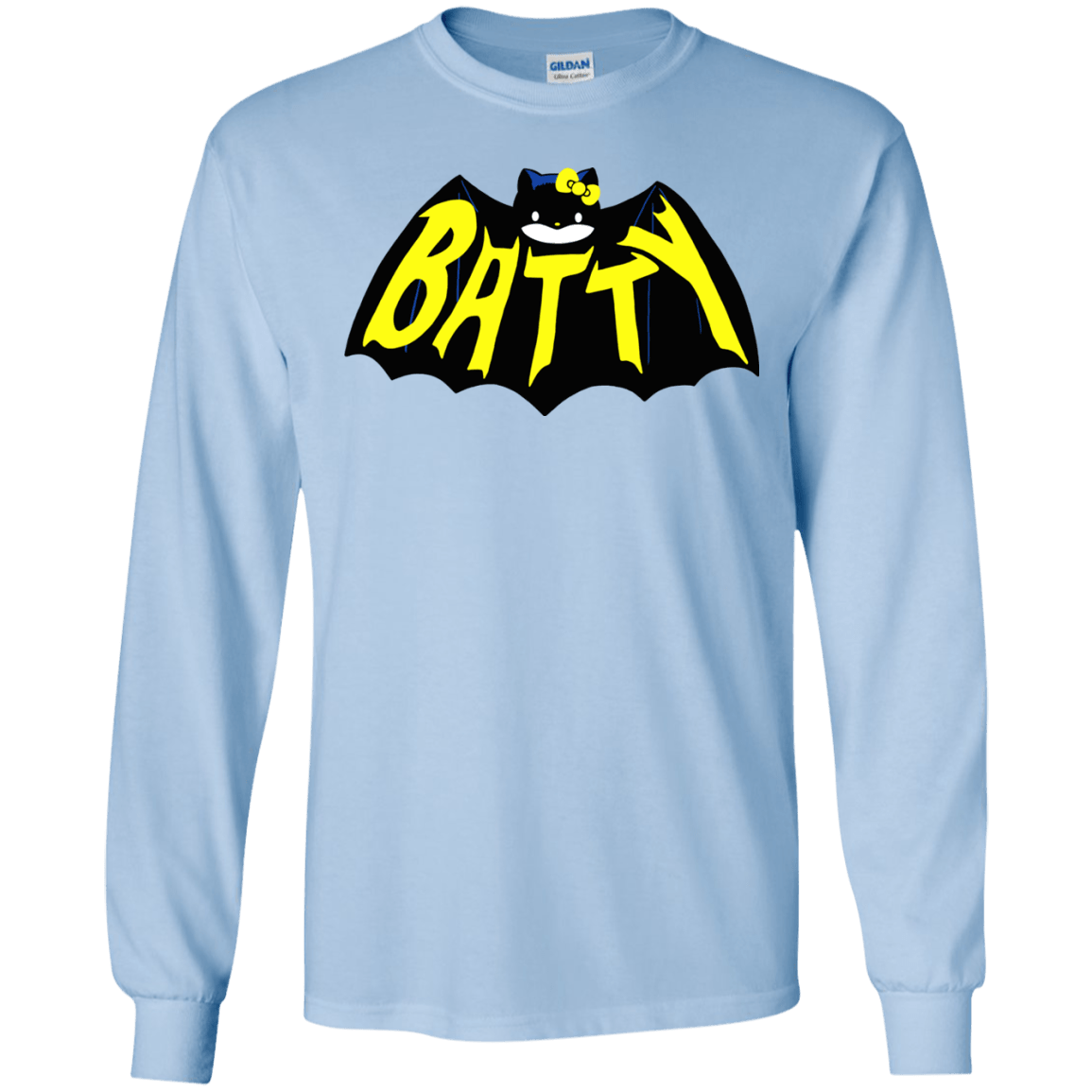 T-Shirts Light Blue / S Hello Batty Men's Long Sleeve T-Shirt