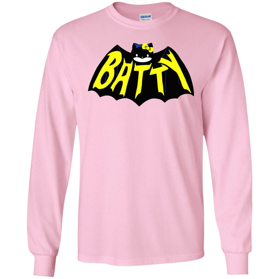 T-Shirts Light Pink / S Hello Batty Men's Long Sleeve T-Shirt