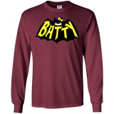 T-Shirts Maroon / S Hello Batty Men's Long Sleeve T-Shirt