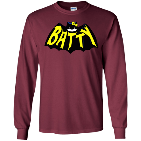 T-Shirts Maroon / S Hello Batty Men's Long Sleeve T-Shirt