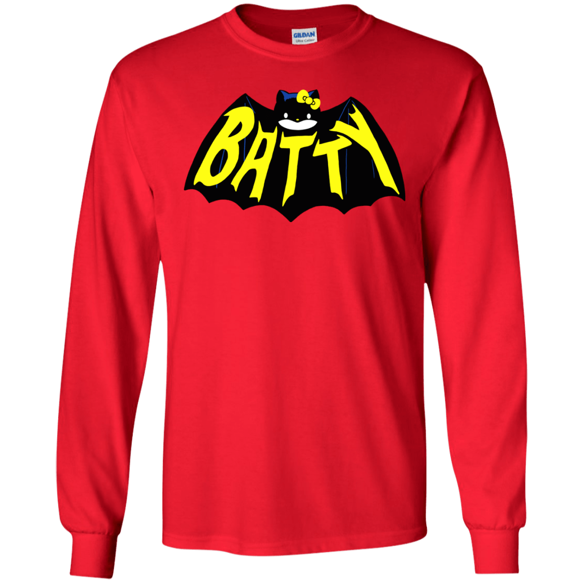 T-Shirts Red / S Hello Batty Men's Long Sleeve T-Shirt