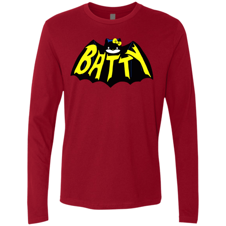 T-Shirts Cardinal / S Hello Batty Men's Premium Long Sleeve