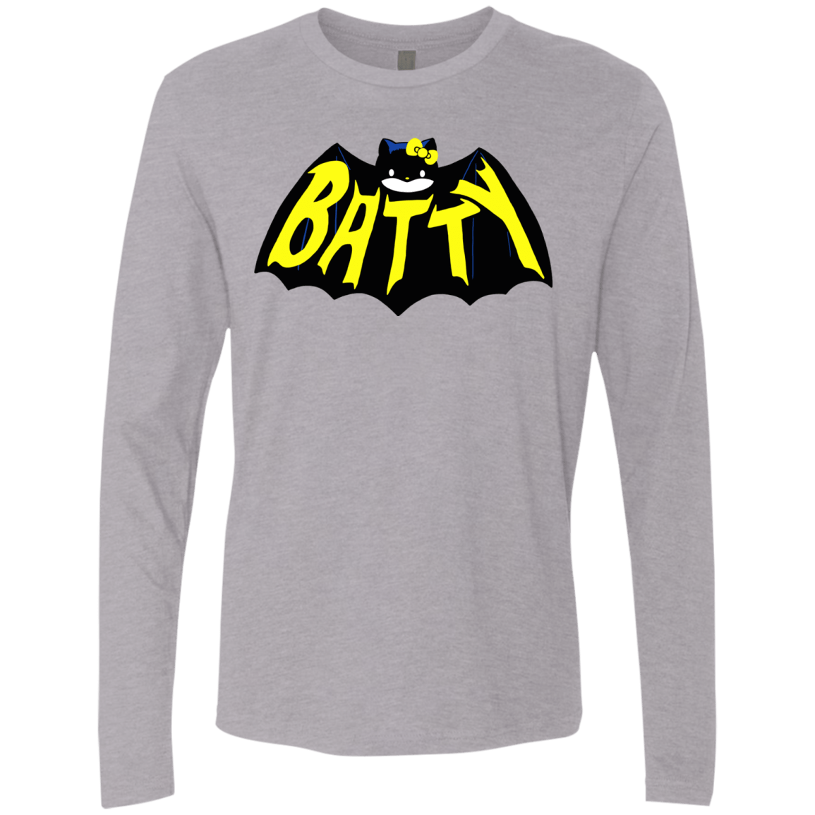 T-Shirts Heather Grey / S Hello Batty Men's Premium Long Sleeve