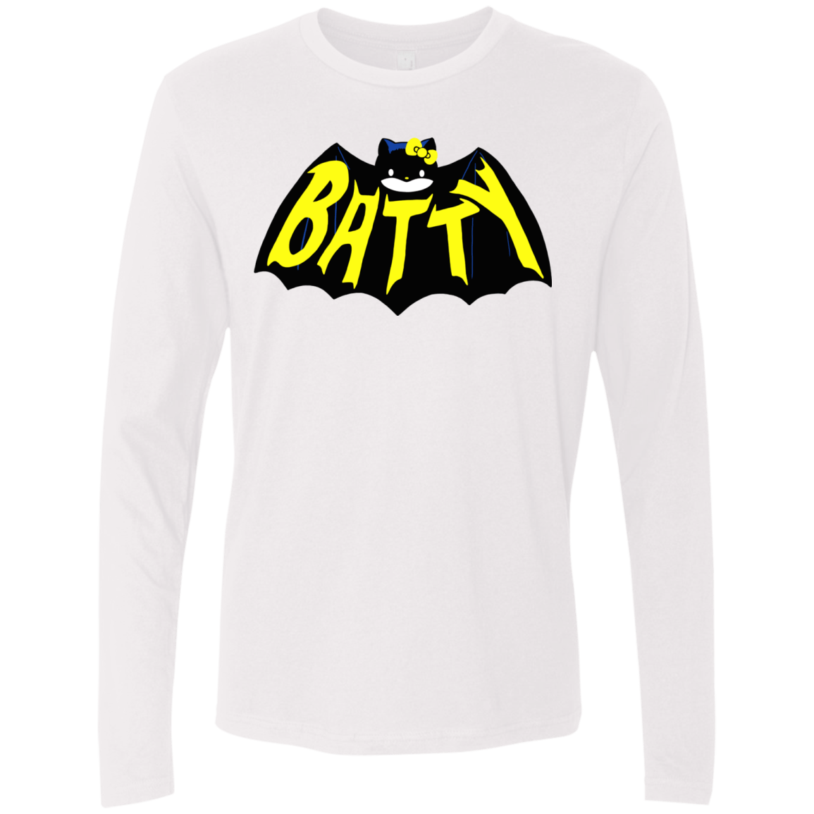 T-Shirts White / S Hello Batty Men's Premium Long Sleeve