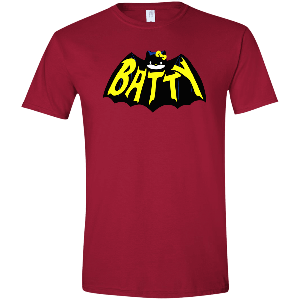 T-Shirts Cardinal Red / S Hello Batty Men's Semi-Fitted Softstyle