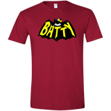 T-Shirts Cardinal Red / S Hello Batty Men's Semi-Fitted Softstyle