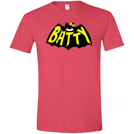 T-Shirts Heather Red / S Hello Batty Men's Semi-Fitted Softstyle