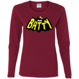 T-Shirts Cardinal / S Hello Batty Women's Long Sleeve T-Shirt