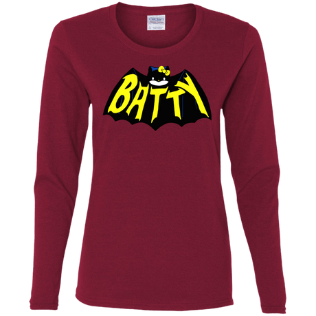 T-Shirts Cardinal / S Hello Batty Women's Long Sleeve T-Shirt