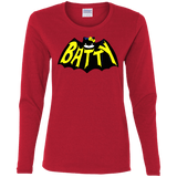 T-Shirts Red / S Hello Batty Women's Long Sleeve T-Shirt