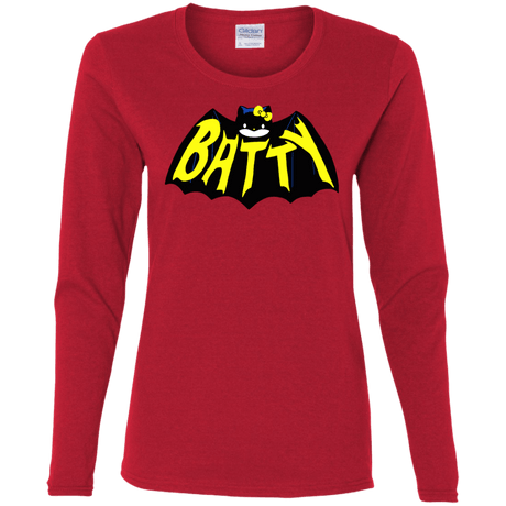 T-Shirts Red / S Hello Batty Women's Long Sleeve T-Shirt