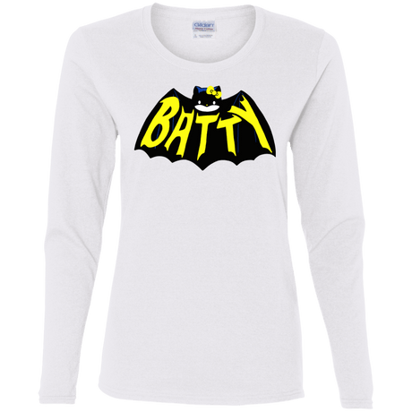T-Shirts White / S Hello Batty Women's Long Sleeve T-Shirt