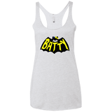 T-Shirts Heather White / X-Small Hello Batty Women's Triblend Racerback Tank