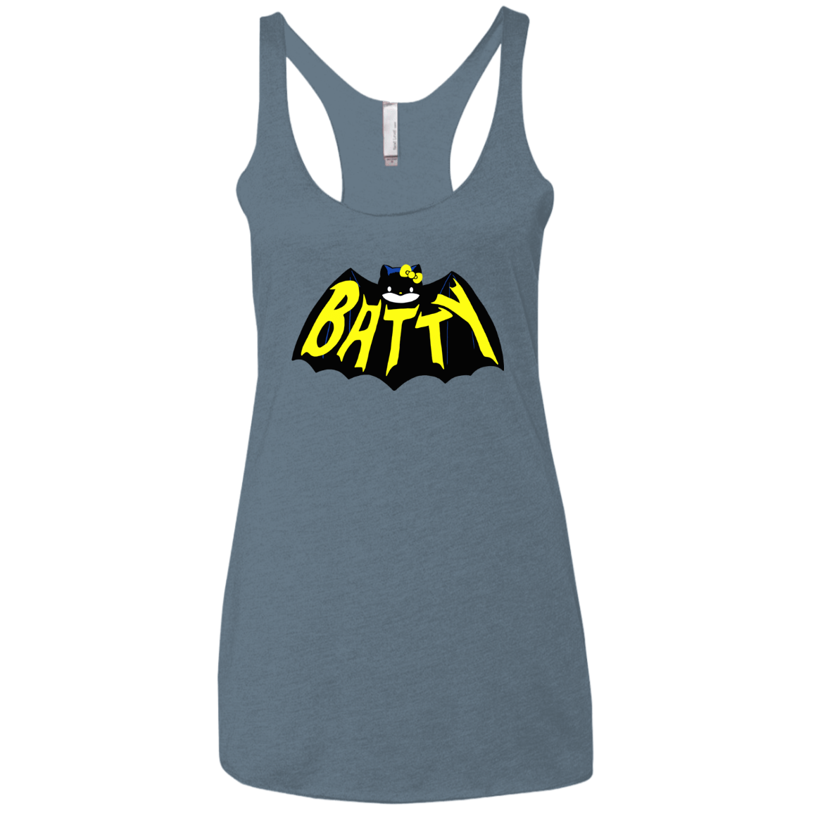 T-Shirts Indigo / X-Small Hello Batty Women's Triblend Racerback Tank