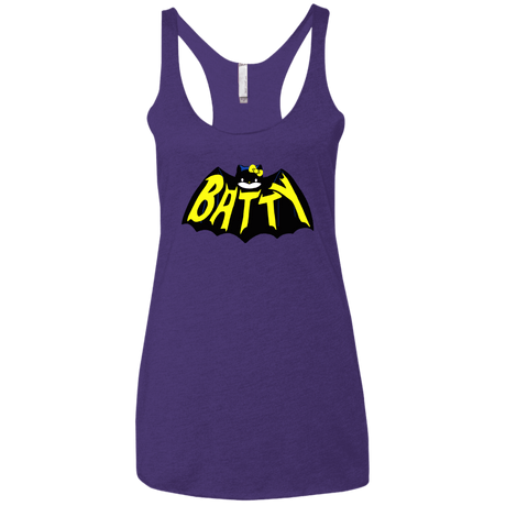 T-Shirts Purple Rush / X-Small Hello Batty Women's Triblend Racerback Tank