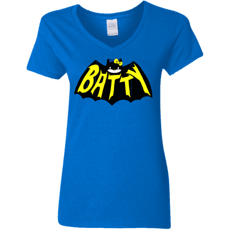 T-Shirts Royal / S Hello Batty Women's V-Neck T-Shirt