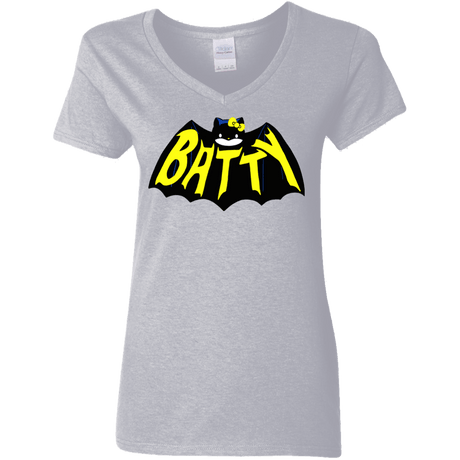 T-Shirts Sport Grey / S Hello Batty Women's V-Neck T-Shirt