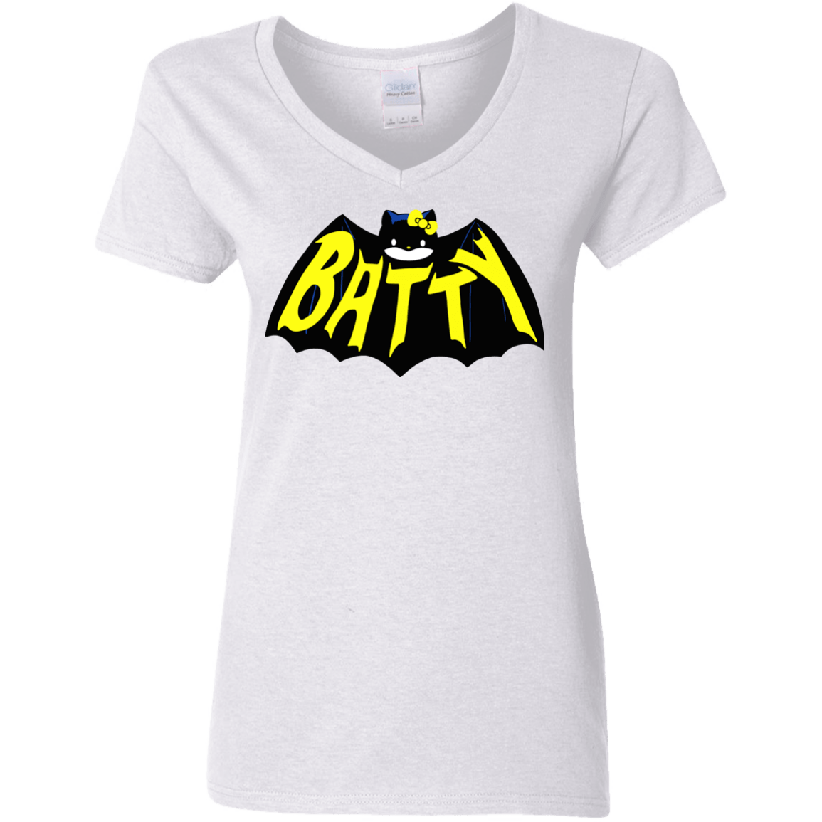 T-Shirts White / S Hello Batty Women's V-Neck T-Shirt