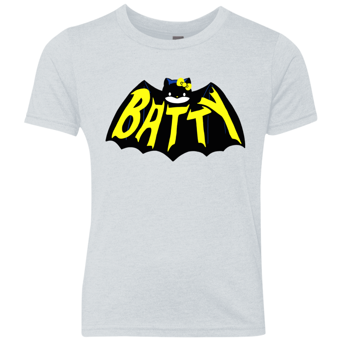 T-Shirts Heather White / YXS Hello Batty Youth Triblend T-Shirt