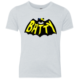 T-Shirts Heather White / YXS Hello Batty Youth Triblend T-Shirt
