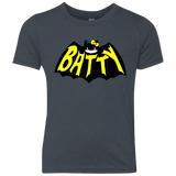 T-Shirts Vintage Navy / YXS Hello Batty Youth Triblend T-Shirt