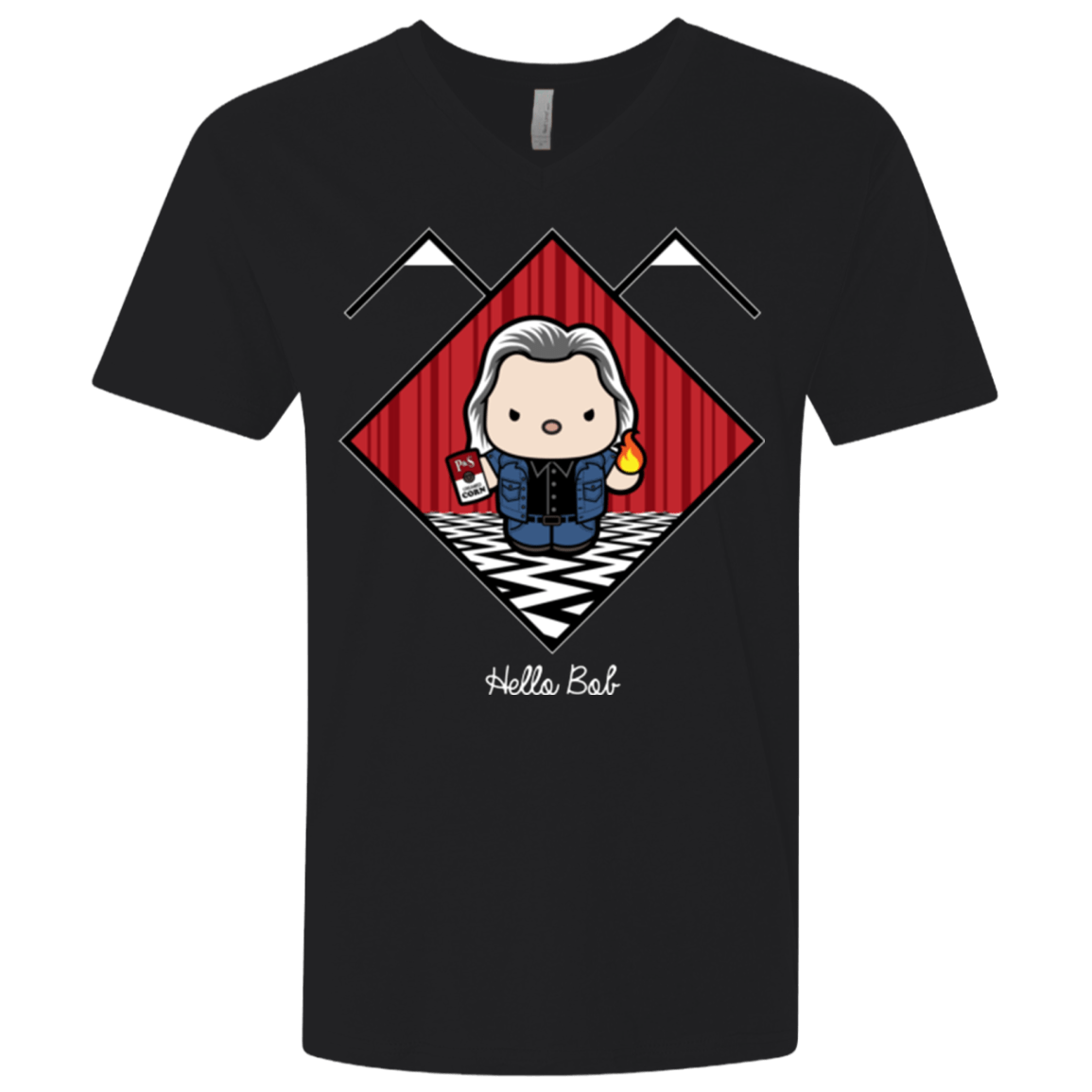 T-Shirts Black / X-Small Hello Bob Men's Premium V-Neck