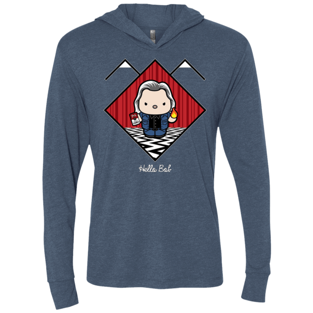 T-Shirts Indigo / X-Small Hello Bob Triblend Long Sleeve Hoodie Tee