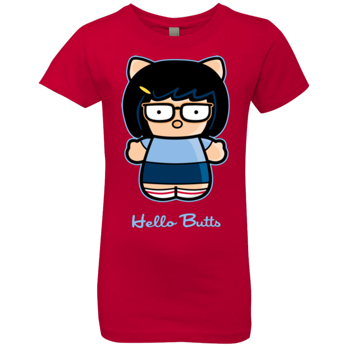 T-Shirts Red / YXS Hello Butts Girls Premium T-Shirt