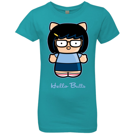 T-Shirts Tahiti Blue / YXS Hello Butts Girls Premium T-Shirt