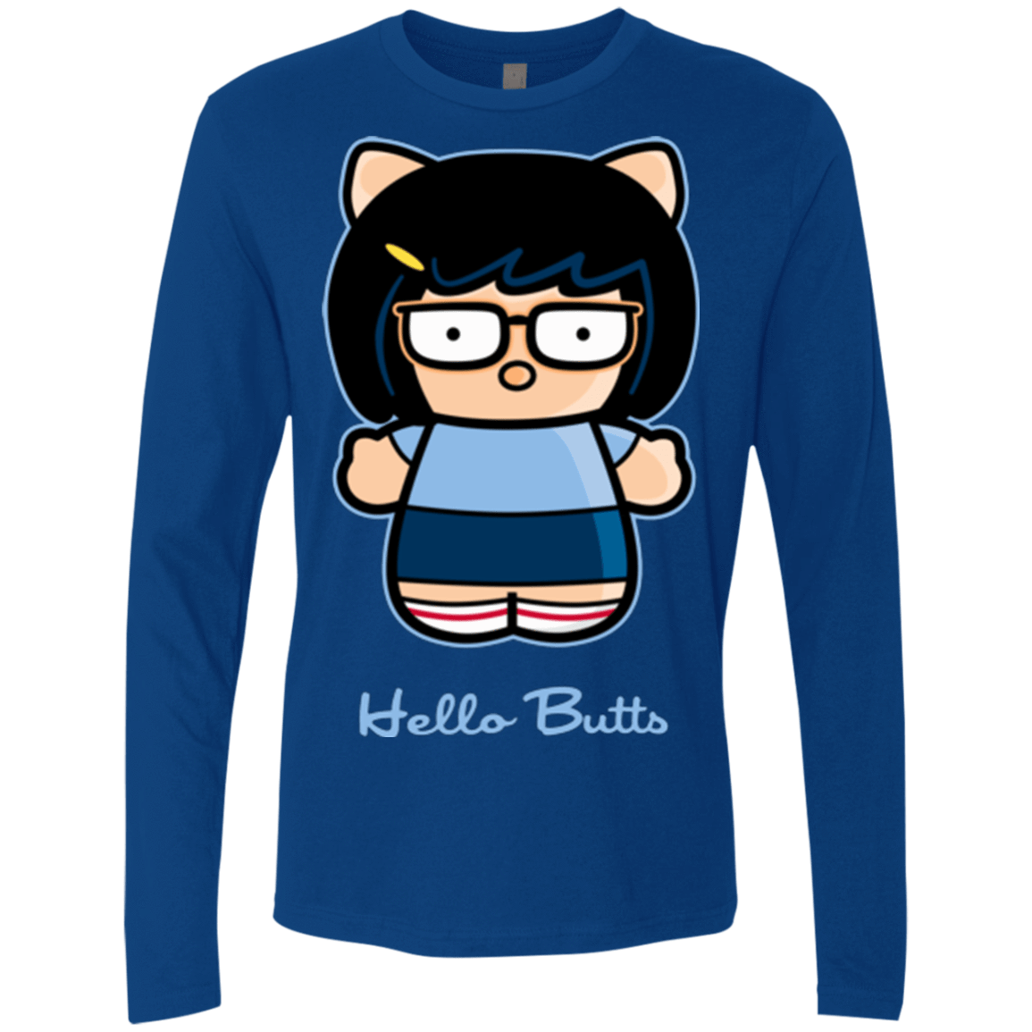 T-Shirts Royal / Small Hello Butts Men's Premium Long Sleeve