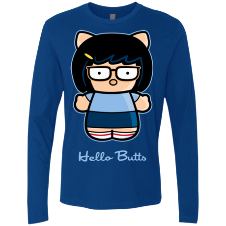 T-Shirts Royal / Small Hello Butts Men's Premium Long Sleeve