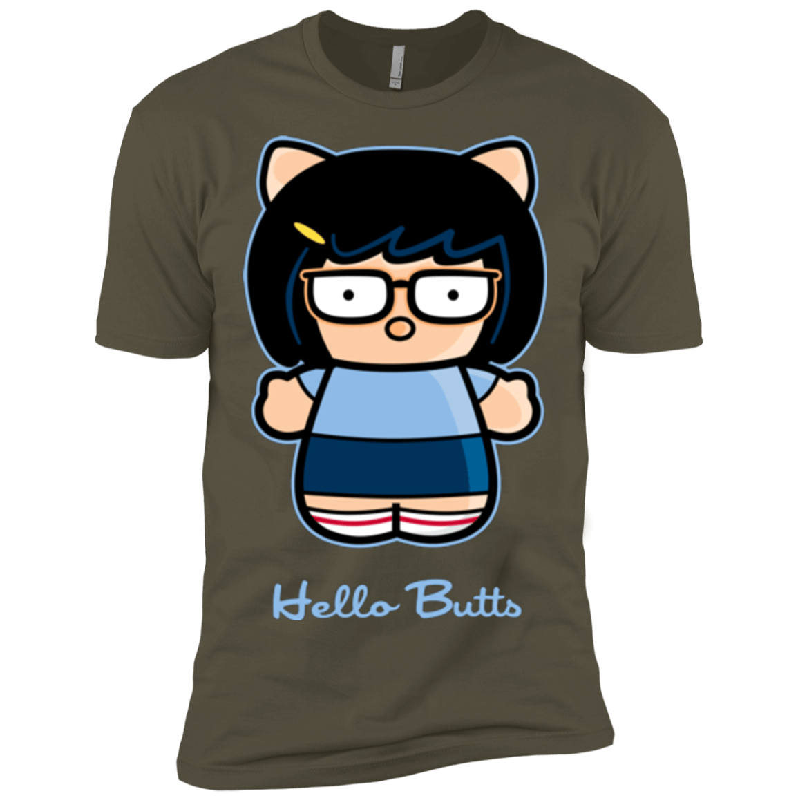 T-Shirts Military Green / X-Small Hello Butts Men's Premium T-Shirt