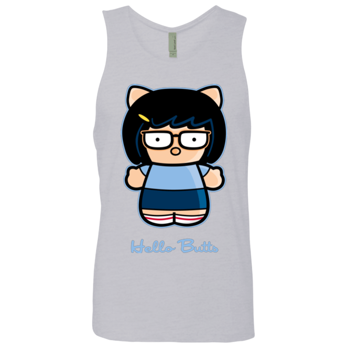 T-Shirts Heather Grey / Small Hello Butts Men's Premium Tank Top