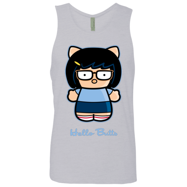 T-Shirts Heather Grey / Small Hello Butts Men's Premium Tank Top