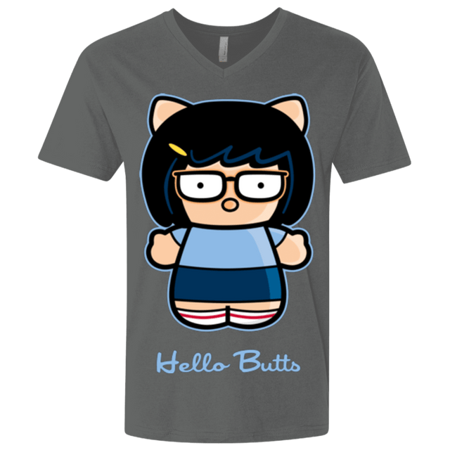 T-Shirts Heavy Metal / X-Small Hello Butts Men's Premium V-Neck