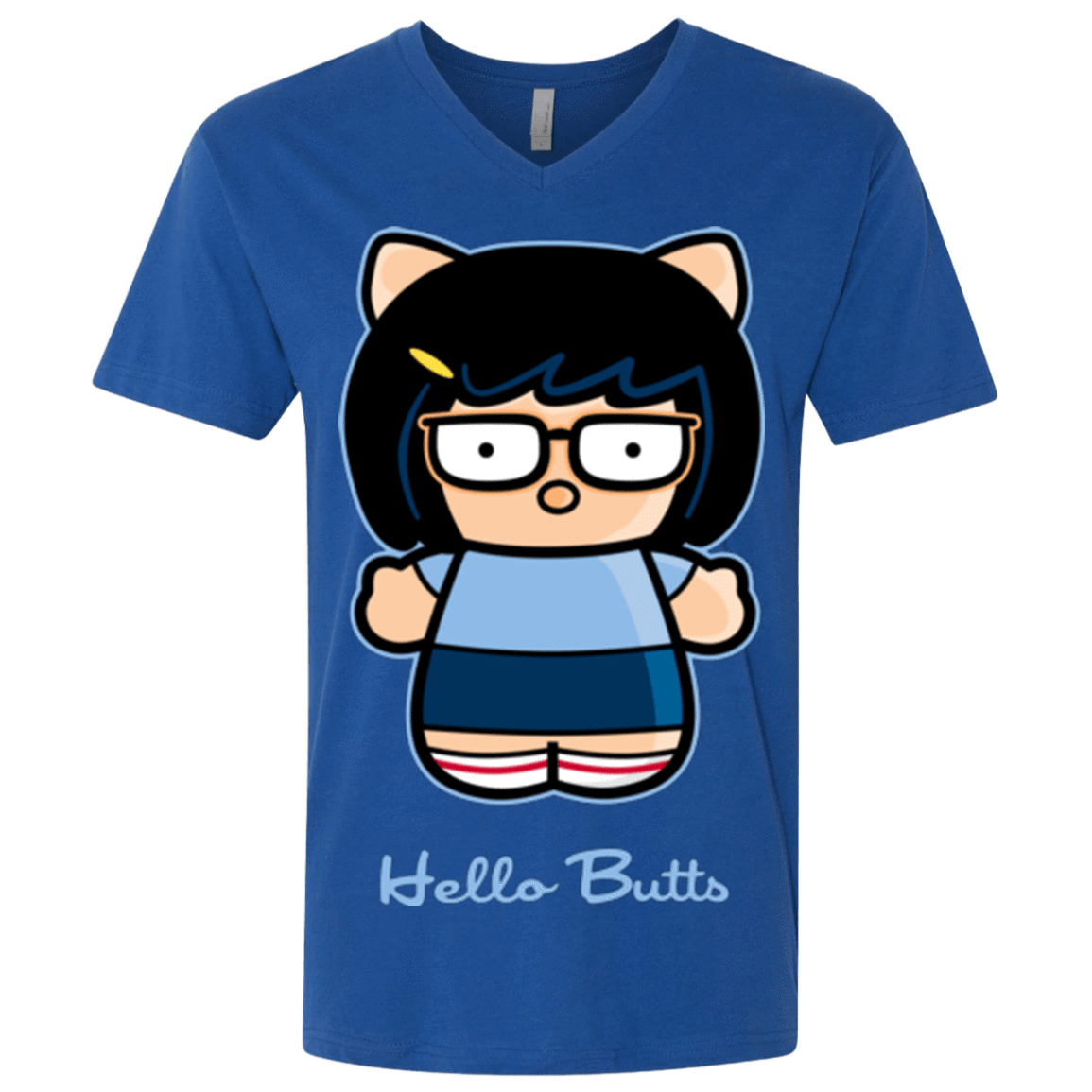 T-Shirts Royal / X-Small Hello Butts Men's Premium V-Neck