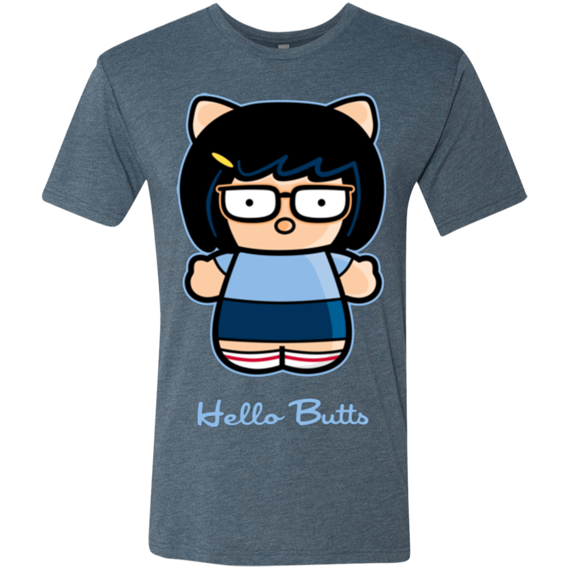 T-Shirts Indigo / Small Hello Butts Men's Triblend T-Shirt