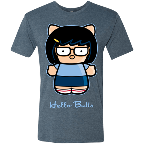 T-Shirts Indigo / Small Hello Butts Men's Triblend T-Shirt
