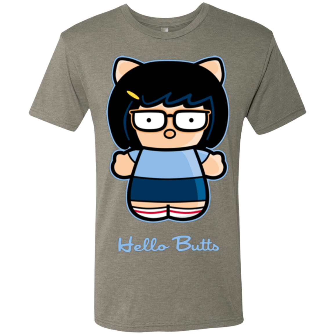 T-Shirts Venetian Grey / Small Hello Butts Men's Triblend T-Shirt