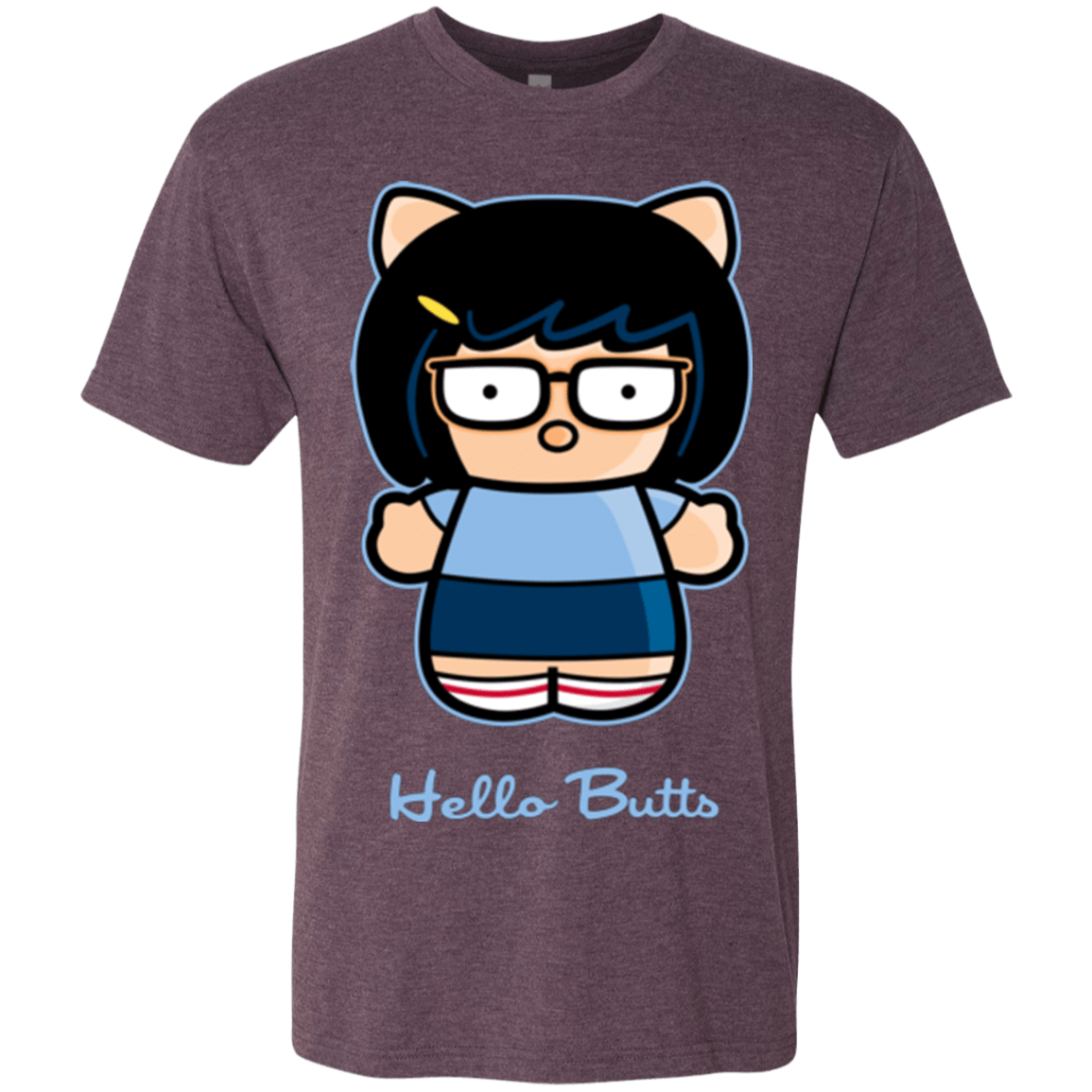 T-Shirts Vintage Purple / Small Hello Butts Men's Triblend T-Shirt