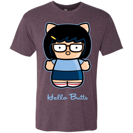 T-Shirts Vintage Purple / Small Hello Butts Men's Triblend T-Shirt