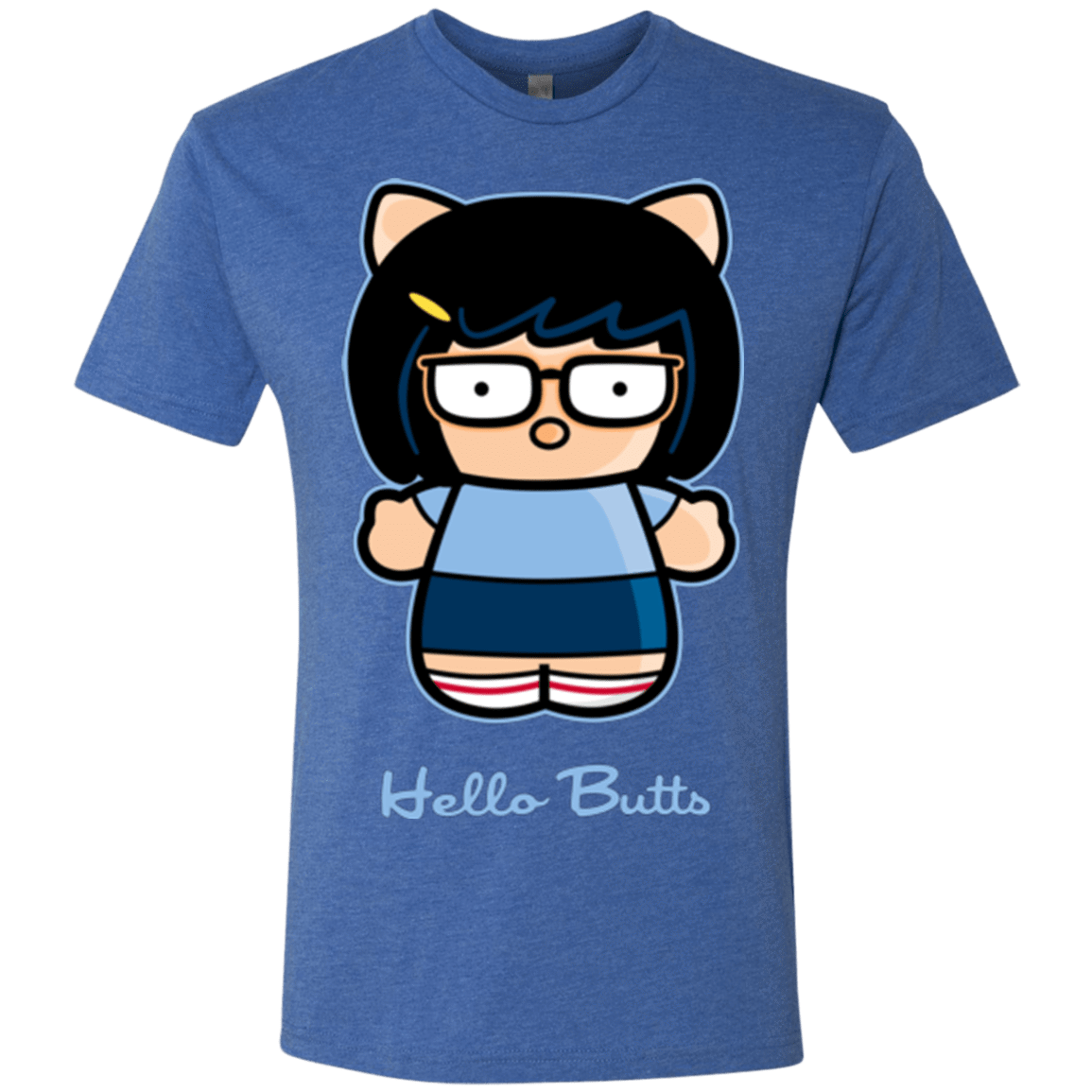 T-Shirts Vintage Royal / Small Hello Butts Men's Triblend T-Shirt